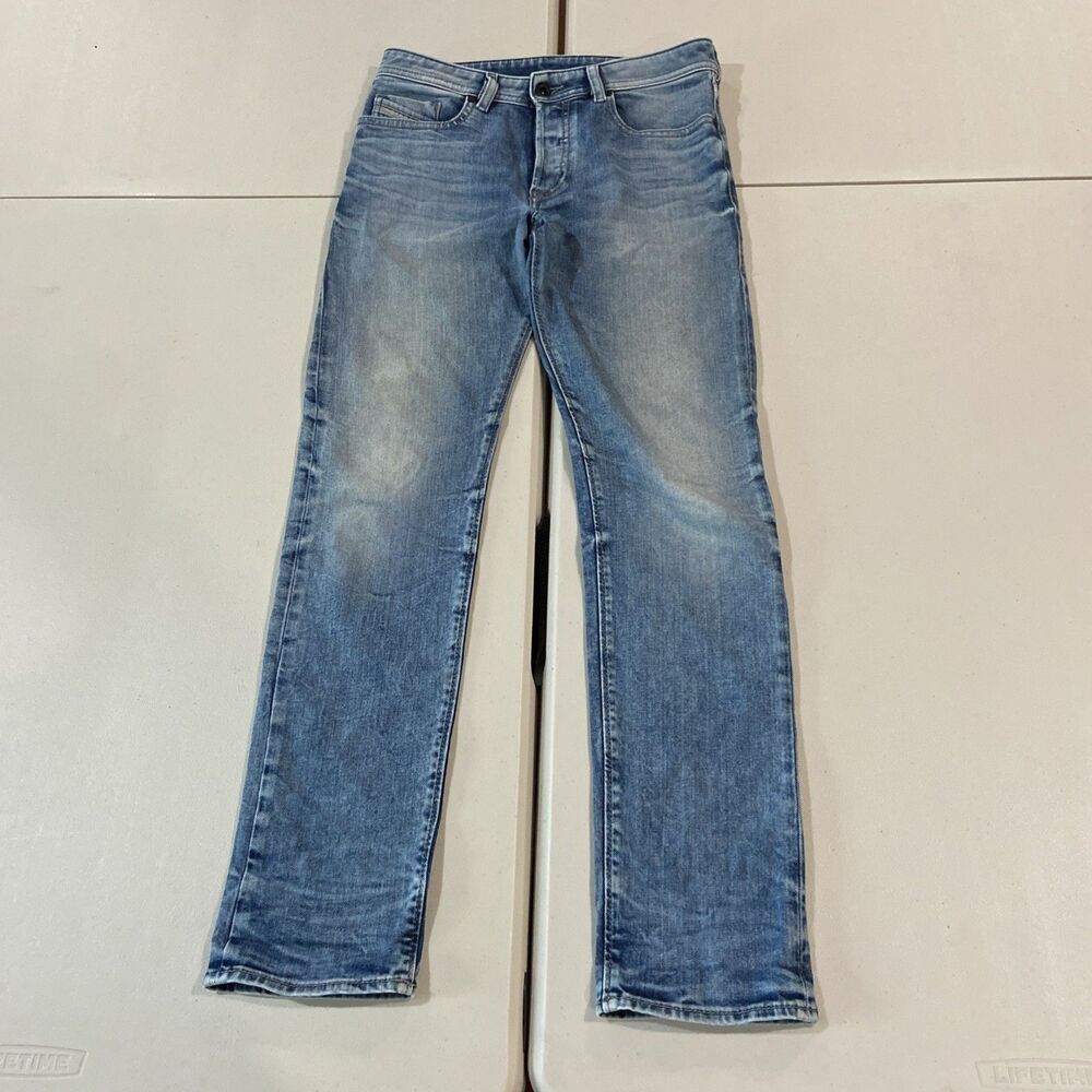 Diesel Buster Jeans Men 28x32 Blue Slim Tapered Medium Wash Faded Denim 0839C